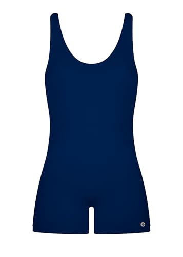 Barboteuse courte pour femme Ethika bleu marine coupe ajustée et textile ultra doux
