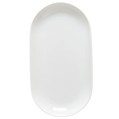 KICHOUSE Ceramic Oval Serving Plate Dish for Steamed Fish Snacks and Appetizers Dinnerware for Home and Restaurant Use Elegant Table Decor