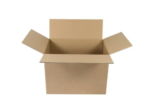 Cajeando - Pack de 5 Cajas de Cartón de Canal Doble 70 x 50 x 50 cm Color Marrón Mudanza y Almacenaje Fabricadas en España