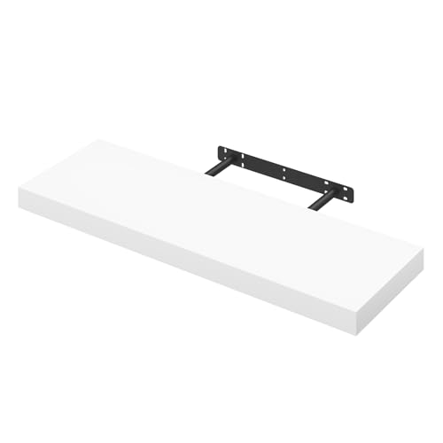 WOLTU Estantería Flotantes Blanco Baldas