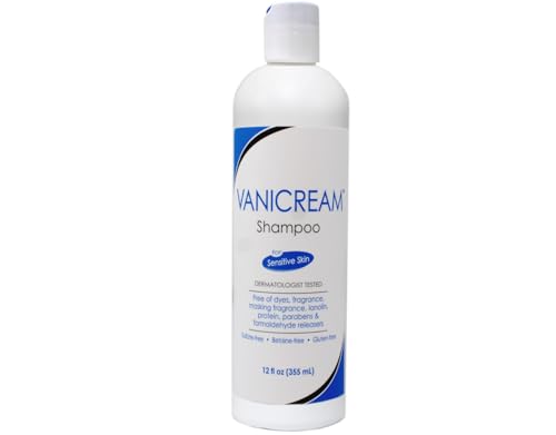 Vanicream Shampoo for Sensitive Skin, Dermatologist Tested, Free of Dyes, Fragrance, Parabens and Formaldehyde Releasers, Sulfate-Free, 12 fl oz