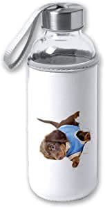MERCHANDMANIA BIDON DE 420 ML CON FUNDA DE NEOPRENO perro salchicha