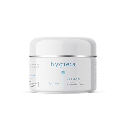 Hygieia + Encapsulated 2% Retinol Cream – Liposomal Anti-Wrinkle Cream for Face, Neck & Body – Fast & Deep Cellular Absorption – Day or Night Cream for Firming, Lifting & Repairing Aging Skin, 4oz