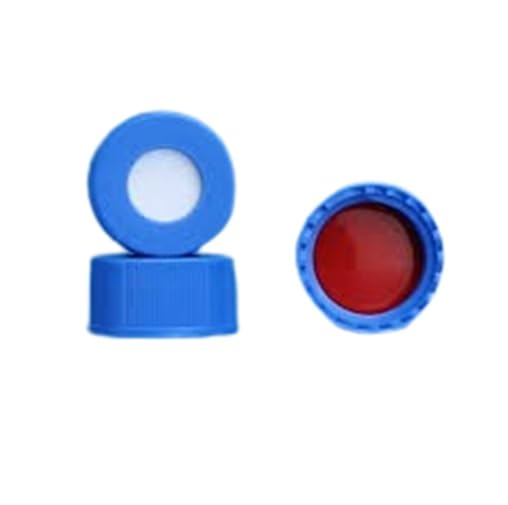 Preassembled R.A.M.ô 9mm Royal Blue Screw Thread Cap with PTFE/Silicone with Slit Septa