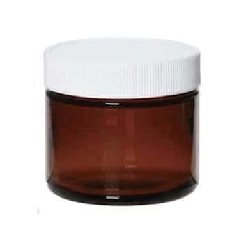 Kimble Chase 5420870V21 Straight-Sided Glass Jar, Amber, 8 oz, 12/cs