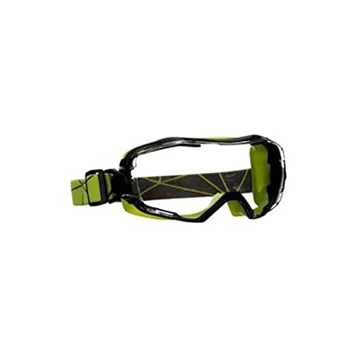 3M GG6001SGAF-GRN Full Vision Glasses with Anti-Fog, Anti-Scratch Protection, Lime Green, DIN EN, Multicoloured