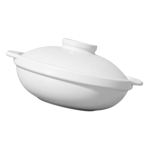 Garneck Pentola Ceramica Alta Resistenza Calore Doppia Maniglia Ergonomica Casseruola Versatile Per Zuppe Stufati e Porridge Pentola Da Cucina Per Uso Domestico e Ristoranti