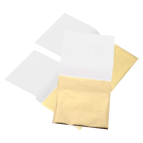 ULDIGI Sheets for Art 200 Sheets Imitation Gold Foil Metallic Foil Flakes Decorative Foil Sheets