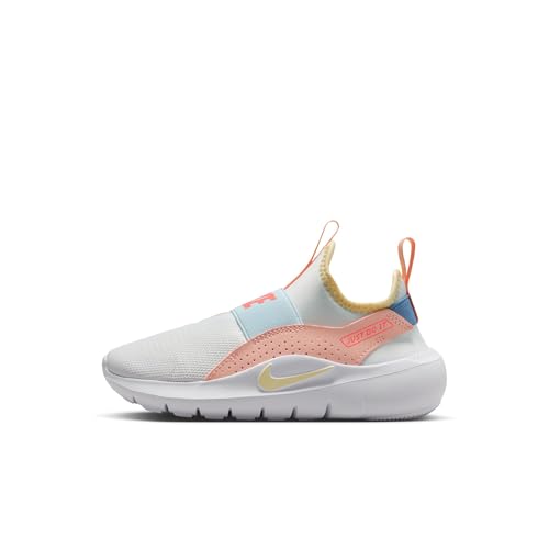 Nike Little Kids' Flex Runner 4 Shoes, Summit White/Life Lime-Arctic Orange, 1Y