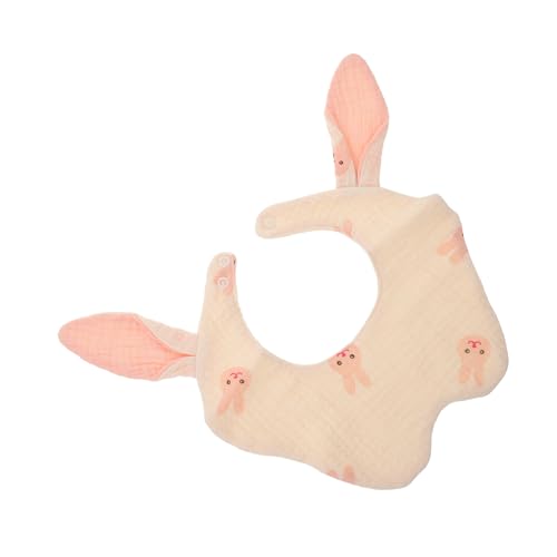 Milisten Babero muselina alimentación babear pañuelo destete del esencial de niña juguetes para la dentición ropa de niña infantil giratorio niña recién nacida algodón rosa