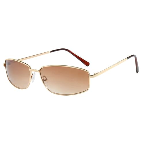 willochra Retro Small Rectangle Metal Frame Women Sunglasses Fashion Blue Pink Lens Shades UV400 Men Punk Sun Glasses F283