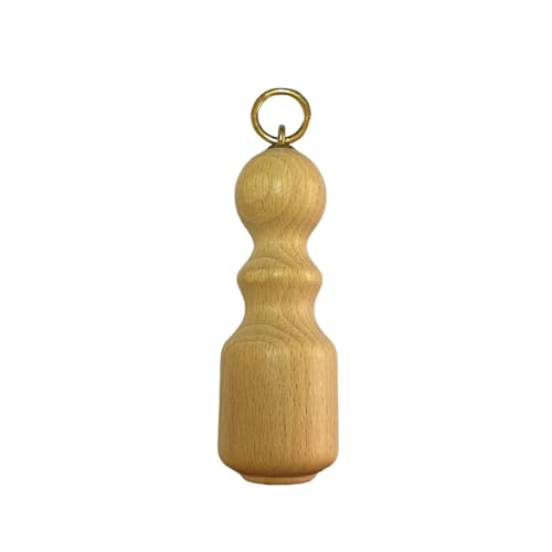 tendaggimania® tendicorda per tende in legno - Pomolo per Bastone con Movimento a Corda - Colore: naturale