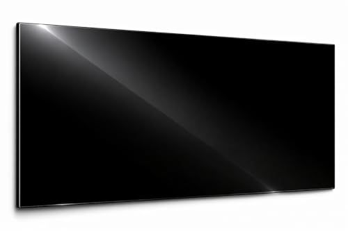 DarHaus Plaque de recouvrement, 90 x 52 cm, en verre, pour cuisinières électrique, à induction ; convient comme décoration, protection anti-éclaboussures ou planche à découper, Noire