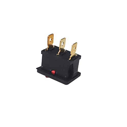 Image of Electronic Spices 5 Pcs Made In India 3 Pin on /off /on Rocker Switch, 6A 250V Terminal Spdt Rocker Switch on off on
