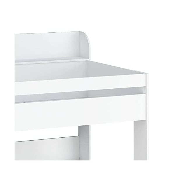 HUIJK Bunk Bed Bunk Bed Frame, Aerial White Wooden Bunk 3ft Bed Frame 175 cm x 195 cm x 136 cm - Image 6