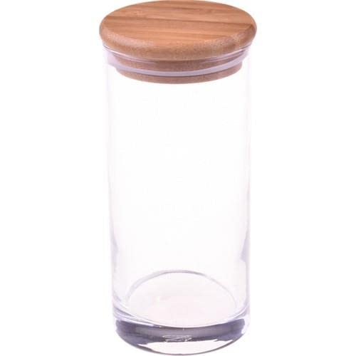 Bambum Zolla Cam Saklama Kabı, Büyük, 6.5x14 cm, Bambu Kapak