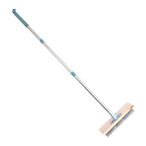 KOCKSHION cepillo de hormigón para patio cepillo para fregar cubierta fregadora de piso de concreto cepillo de matorral de alambre escoba Acero inoxidable