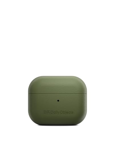 Image of Dailyobject Leatherite AirPods Case Cover Compatible with Apple Airpods Pro 2 | Durable Leatherite Material | Shock Resistant & Lightweight | Compatible Wireless Charging | Stylish Design - (Green)