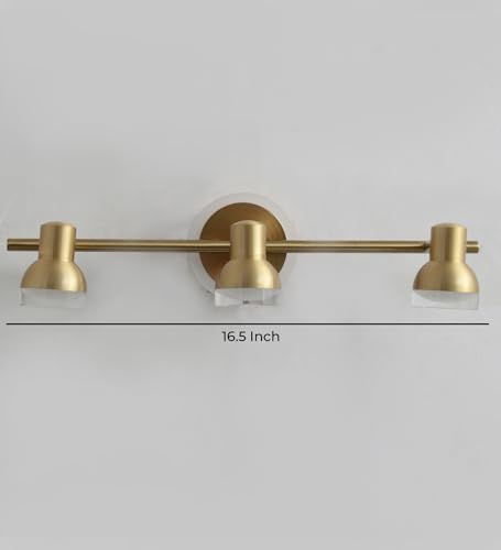 Image of FILLISKA 3 in 1 Double Wall spot /Picture /Display /Mirror Light with Adjustable Head and Colour Changing Function (3 Way Luxurious Gold-987)