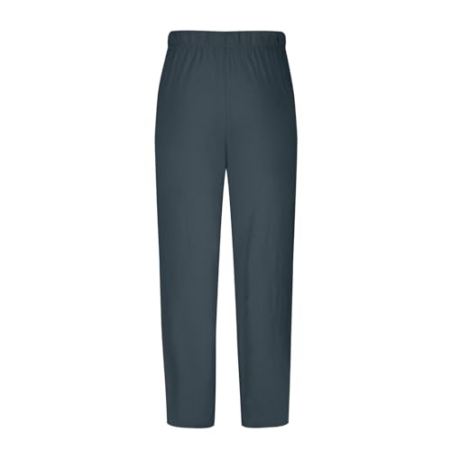 Mens Linen Pants for Man Thin Flare Wide Leg Tie Knot Plain Long Bootcut Leg Summer Fall 2025 Fashion2