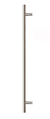 DIYHD 70 7/8 Stainless Steel Brushed Long Gate Door Handle Pull,Fit Glass Door and Wooden Door