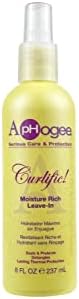 ApHogee Curlific Moisture Rich Leave-In 8oz | Frizz Control | Heat Protection | Moisturizing Style Spray | Softens Curls, Waves, Coils | Seals, Protects, Detangles