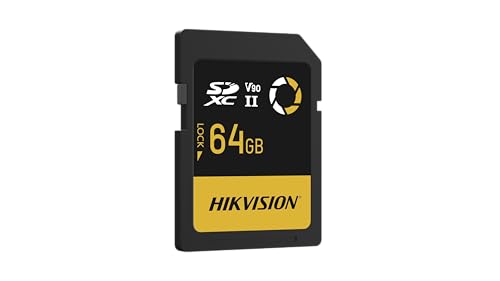 Image of HIKVISION V90 64GB SDXC SD Card | UHS-II U3 V90 | 300MB /s Read & 260MB /s Write Speed | 8K & 4K UHD Video & High-Speed Burst Shooting | Compitable with DSLR & Cinema Cameras |Shockproof |3Yrs Warranty