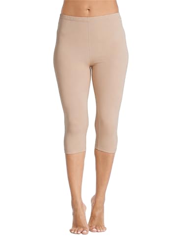 Image of Kotii Women's Lightweight Soft Capri Leggings Crop Leggings 3 /4 Stretch Yoga Pants