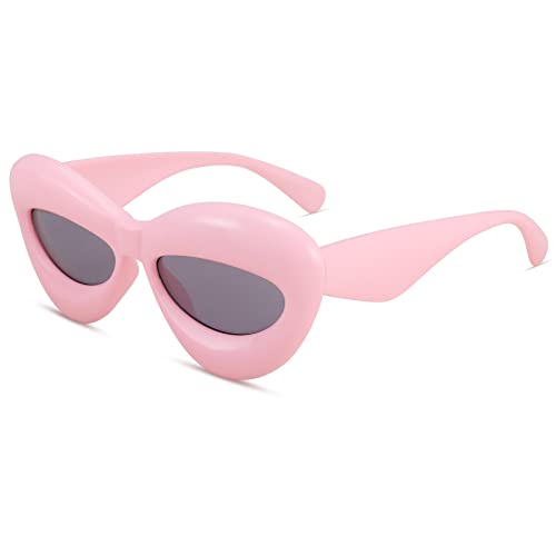 Trendy Lip Y2k Sunglasses for Women Men Fashion Cat Eye Punk Hip Hop Shades