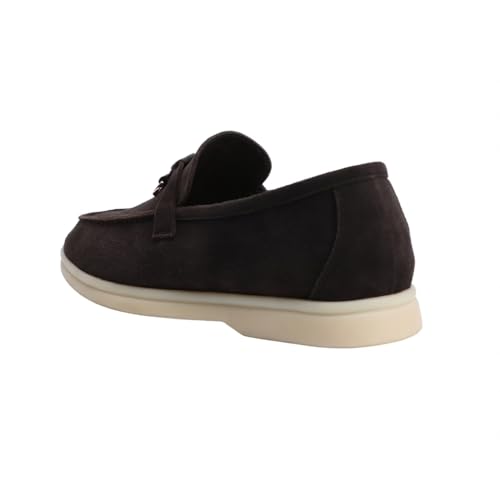 Image of Women's Summer Charms Suede Loafers - Premium Sheepskin Unlined Upper,Classic or Styles with Metal Detail for Casual, Office, Travel & All Day Wear