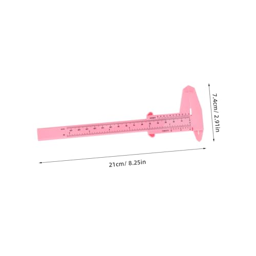4 piezas calibrador manual de plástico portátil rosa miniatura 2