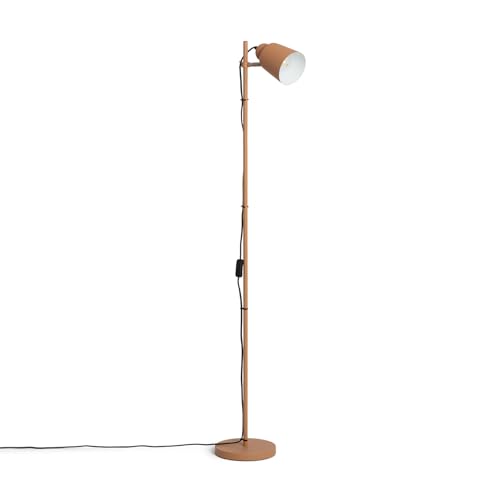 LEDKIA LIGHTING - Lámpara de Pie Ulux | Diseño Moderno y Minimalista | Soporte E27 | Altura 145 cm | Uso Interior | Acabado de Metal, Camel, Metal