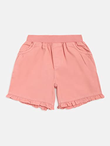 Image of Li'l Tomatoes Girls 100% Cotton Combo Shorts Pack of 2 | Soft & Breathable Summer Shorts | Elastic Waist Casual Wear | 2-14 Years