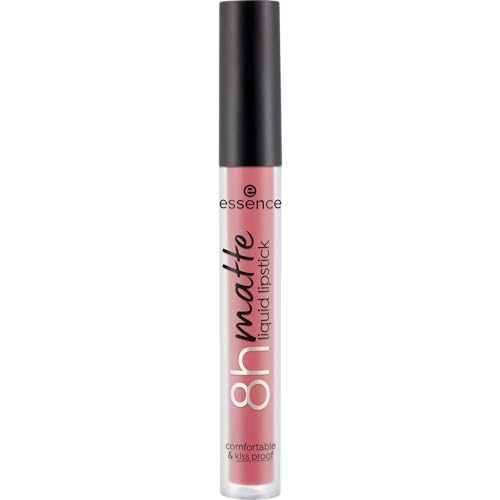Image of Essence 8h matte liquid lipstick 15 Vintage Rose, matte lip colour, rose, long-lasting colour, full coverage, 2.5 ml