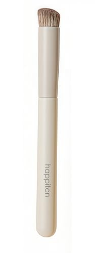 HAPPITON Angled Precision Concealer Brush - Small Brush for Flawless Under Eye Concealing Nose Contour & Face Blending - Fits Powder/Liquid/Cream