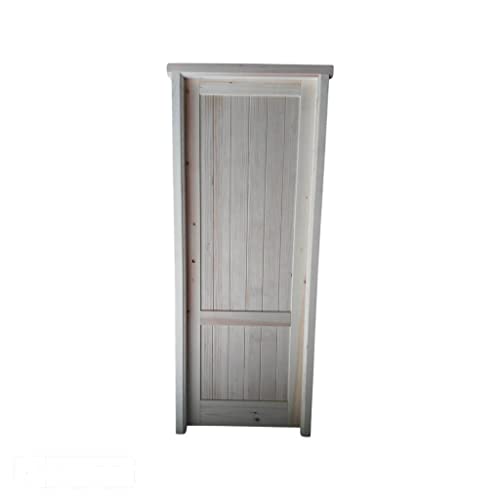 PUERTA INTERIOR DE MADERA COMPLETA ESTILO TARIMA RUSTICA (APERTURA A IZQUIERDAS)