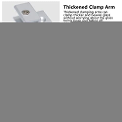 tooloflife H-förmige Glasklemmen mit verdickten Klemmarmen, Aluminium-Glashalterung, kein Bohren, 7–9 mm