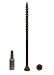 Confezione da 100 pezzi marrone finitura anticorrosione 4,8 x 90 mm viti per legno, testa Torx, tipo 17, testa svasata, vite esterna (100, 4,8 x 90 mm)