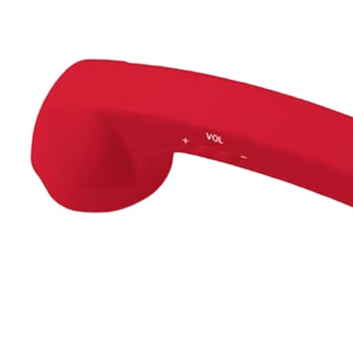 Image of Retro Phone Handset Phone Receiver for Mobile Meetings All Smartphones Black | Corded Telephones | Zoomela (Red)