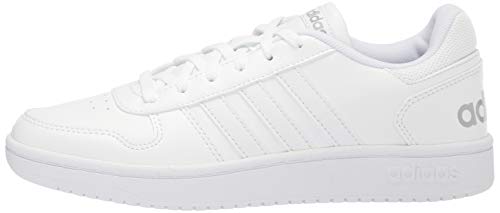Adidas Womens Hoops 2.0 Sneaker, White/White/Grey, 10 Us #TOP7