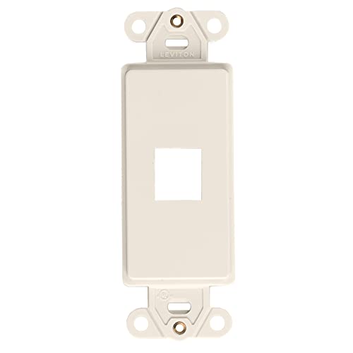 Leviton QuickPort Decora Insert, 1-Port, 41641-T, Light Almond