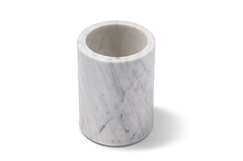 Image of apollo THE HOUSEWARES BRAND Marble Wine Cooler, Keep Champagne & Beverages Cool, for Celebrations, Weddings, or Valentine's Day, Natural Stone Drinkware Bottle Holder and Chiller, 17x11cm, White