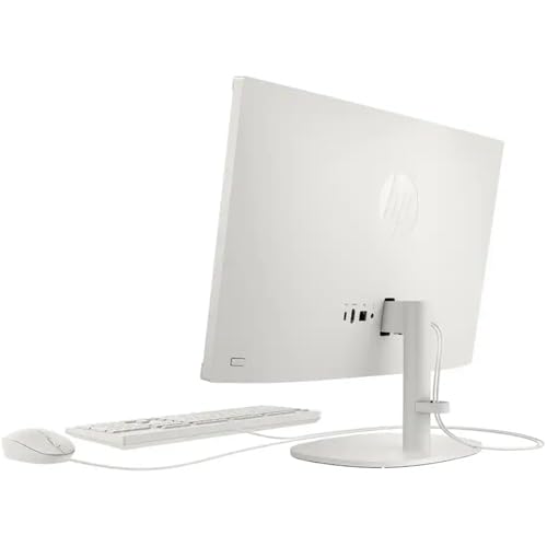 Image of HP 22 inch FHD IPS All in One Desktop PC, VA Panle LED, Intel Celeron J4025, 4GB DDR4, 128GB SSD, Intel UHD Graphics, Wired Keyboard & Mouse, Wi-Fi 6, 1x HDMI, 1 1x USB-C, 4 x USB-A, Windows 11 Pro, White