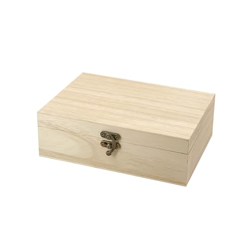 24 Pack Unfinished Wood Box with Lid Crafts 8.3 x 6 x 2.7 Inches Wooden Box for DIY Arts Project by Cregugua - Used condition - Image 4