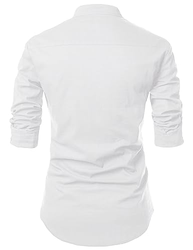 Image of FINIVO FASHION Men's Cotton Blend Regular Full Sleeve Straight Short Kurta Shirt, Casual and Formal Wear