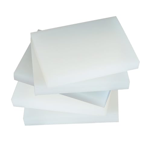 White Silicone Rubber Sheet Gasket Shock Absorbing Cushion Pads 100x50x2mm-100x50x50mm for Industrial Furniture Appliances Transportation(50x100x6mm(5pcs))