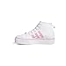 adidas Kids Girls Nizza High Platform Lace Up Sneakers Shoes Casual - Pink, White - Size 5.5 M