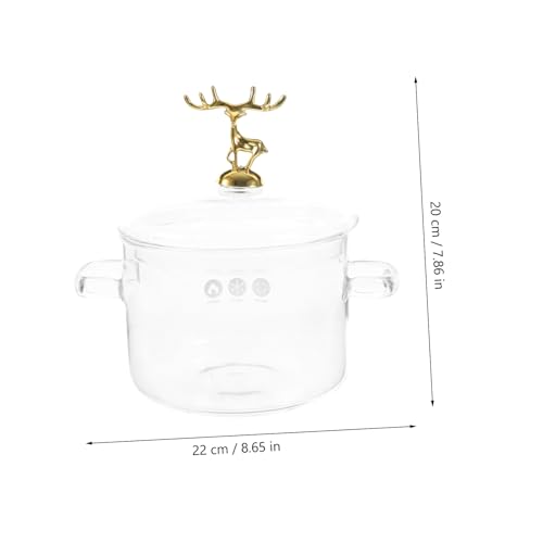 Cuisson polyvalente soupes et lait COLLBATH marmite en verre avec couvercle - 6