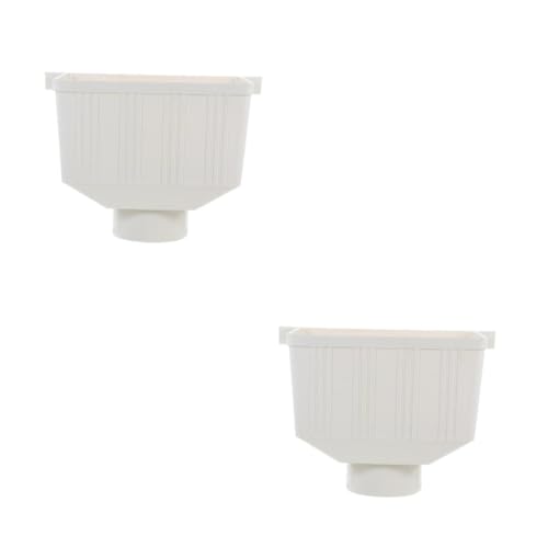 jojofuny 2pcs Garden Drainage System Downspout Diverter Rainwater Gutter Connector Drain Pipe Outdoor Water Diverter