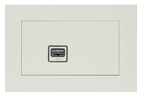 Arregui 10034, Cassaforte A Muro A Chiave, Grigio Chiaro, 5 L, 20 X 30 X 15 Cm - 4
